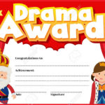 Certificate Template For Drama Award With King And Queen In   Free Printable Drama Certificates