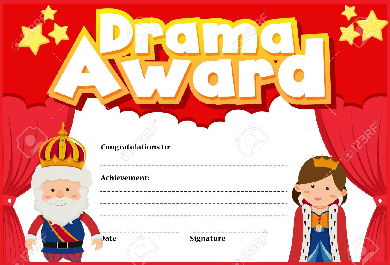 Certificate Template For Drama Award With King And Queen In - Free Printable Drama Certificates