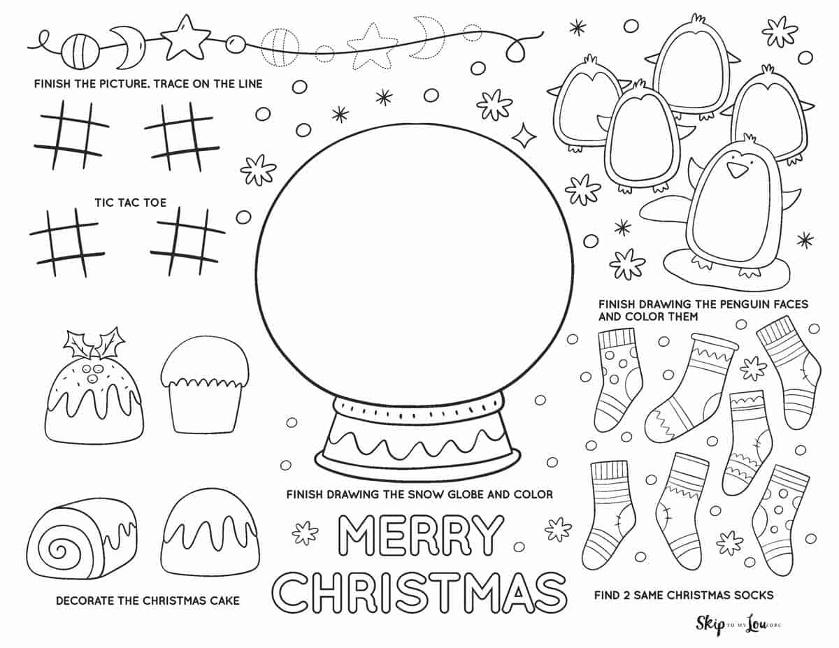 Christmas Placemats | Skip To My Lou - Printable Christmas Placemats For Adults