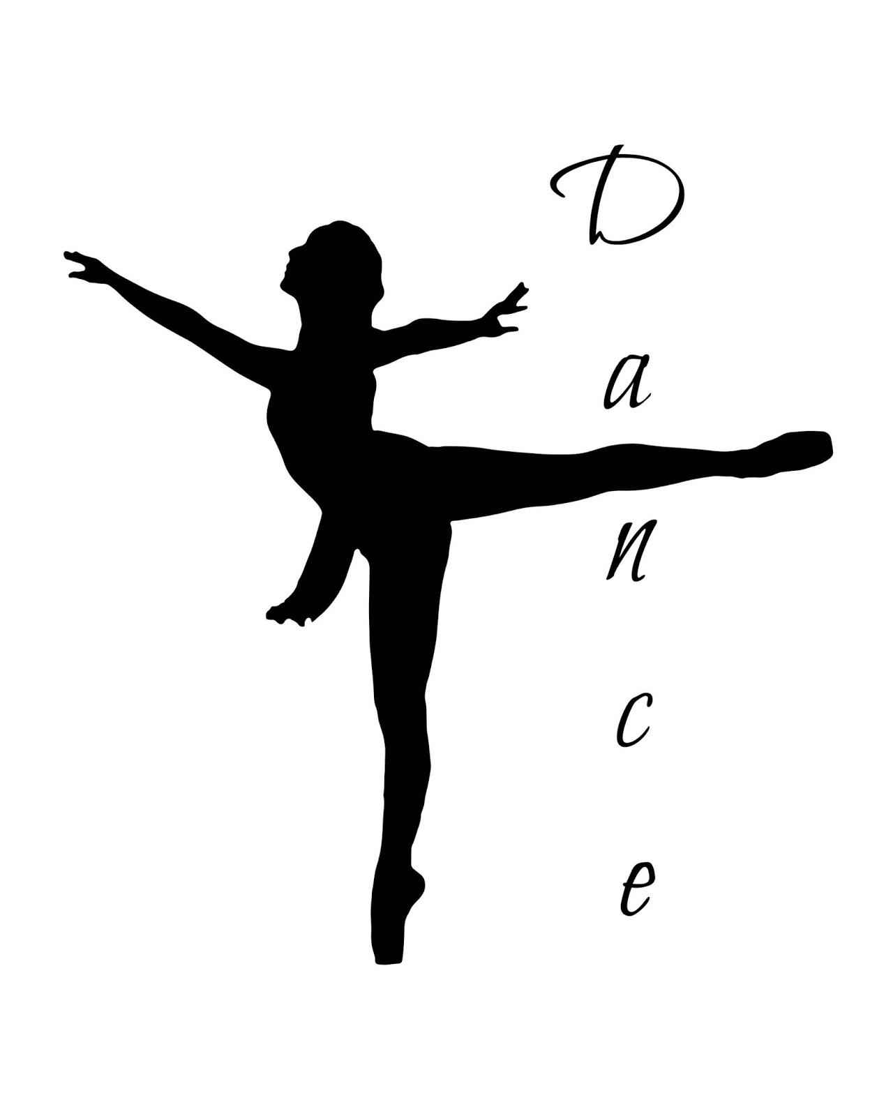 Cjo Photo: Printable Black And White Art 8X10: Ballet Dancer - Free Printable Dance Pictures