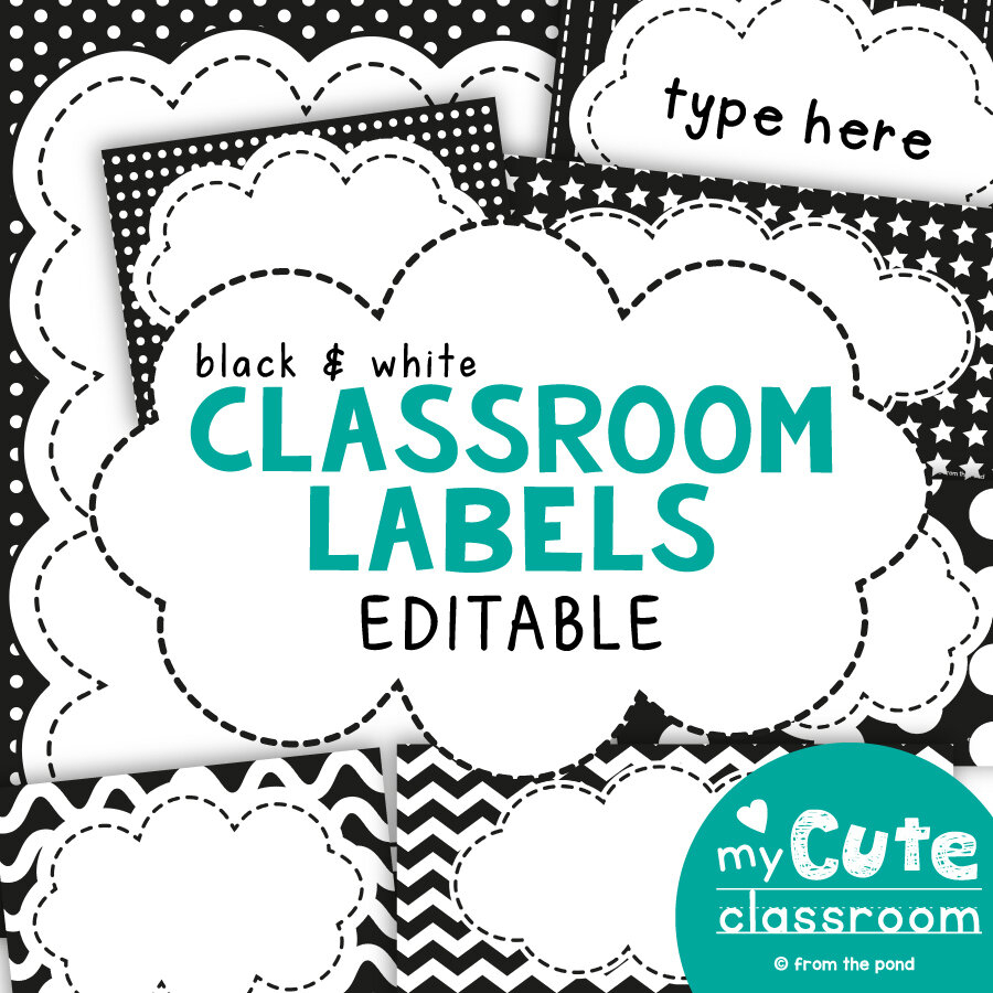 Classroom Labels To Organize Your Classroom Equipment. — From The Pond - Free Editable Printable Labels For Teachers