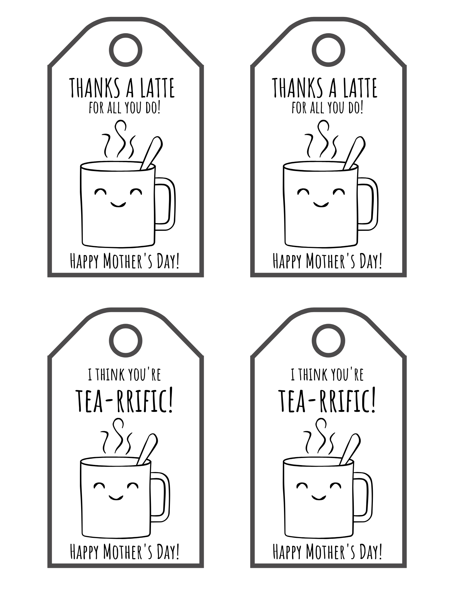 Coffee And Tea Gift Tags - A Hundred Affections - Printable Tea Tags Free