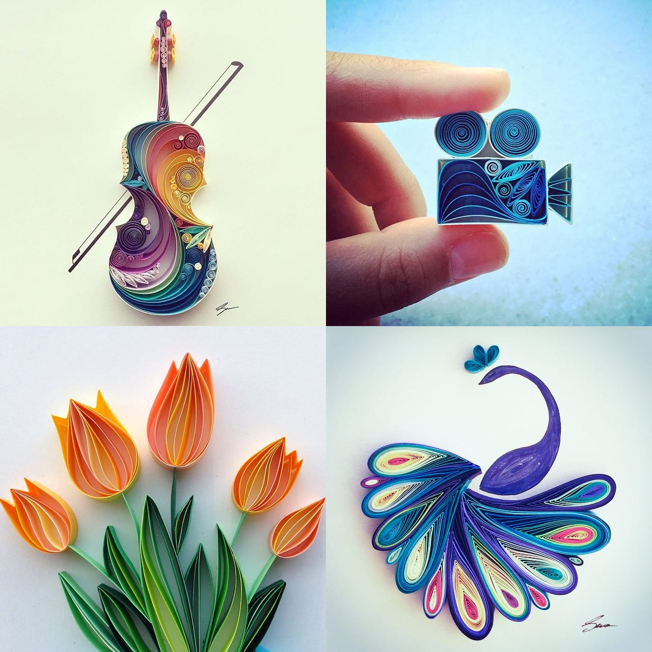 Colorful Quilled Paper Designssena Runa — Colossal - Free Quilling Designs