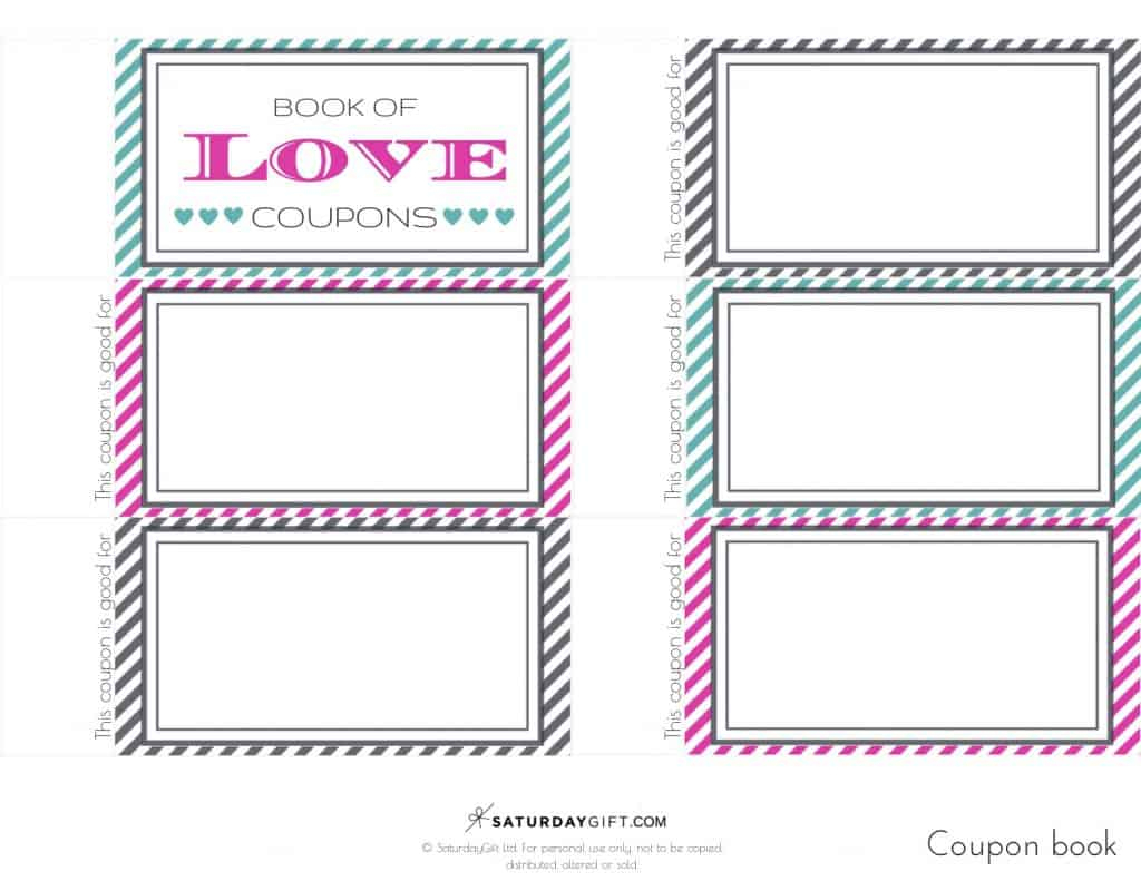 Create A Cute Book Of Love Coupons Using Pretty (And Free!) Printables - Free Printable Love Coupons Blank