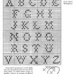 Cross Stitch Alphabet Chart For Monograms   Vintage Crafts And More   Free Printable Alphabet Cross Stitch Patterns
