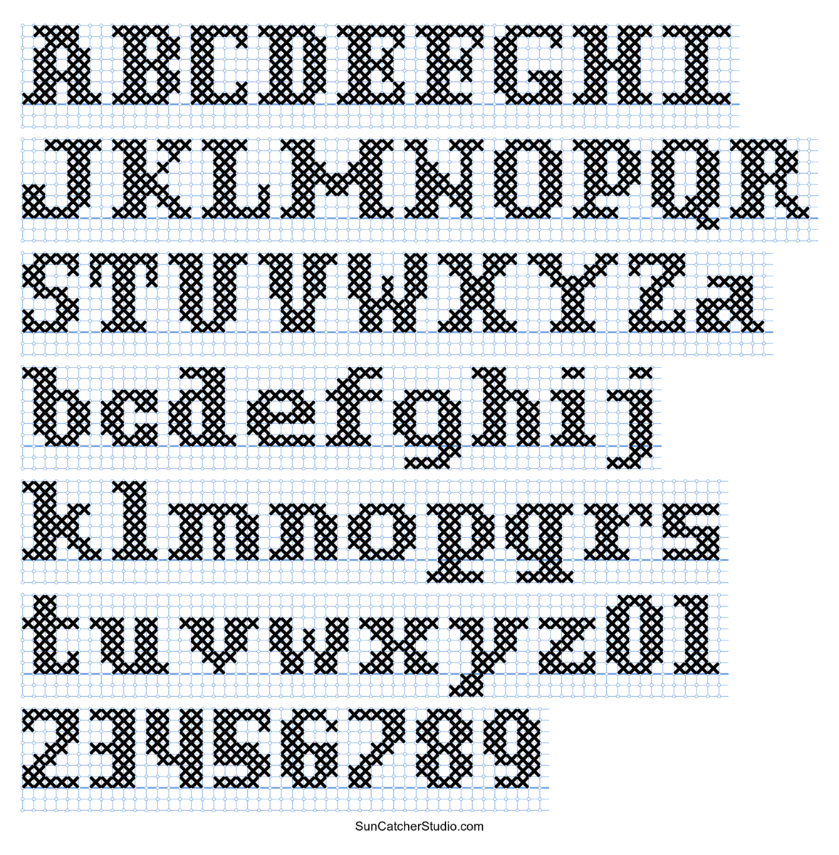 Cross Stitch Letters: Generator And Alphabet Font Patterns – Diy - Free Printable Alphabet Cross Stitch Patterns