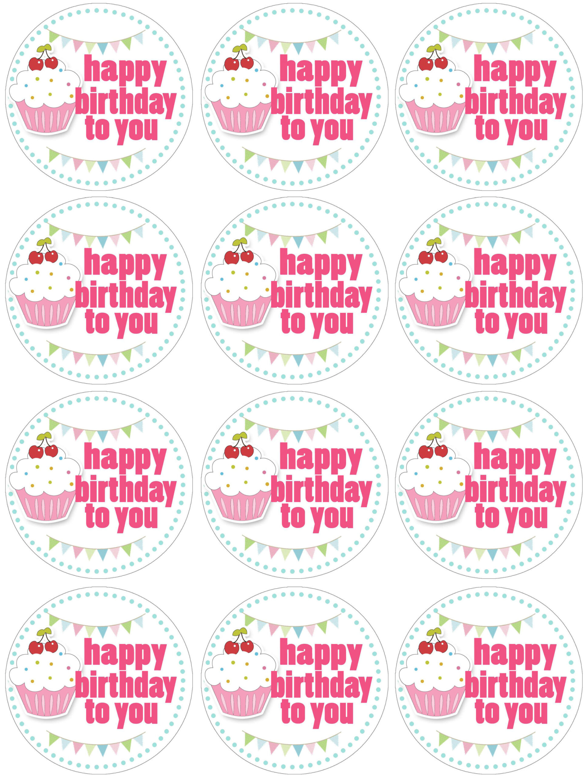 Cupcake Birthday Party With Free Printables - How To Nest For Less™ - Cupcake Flags Free Printable