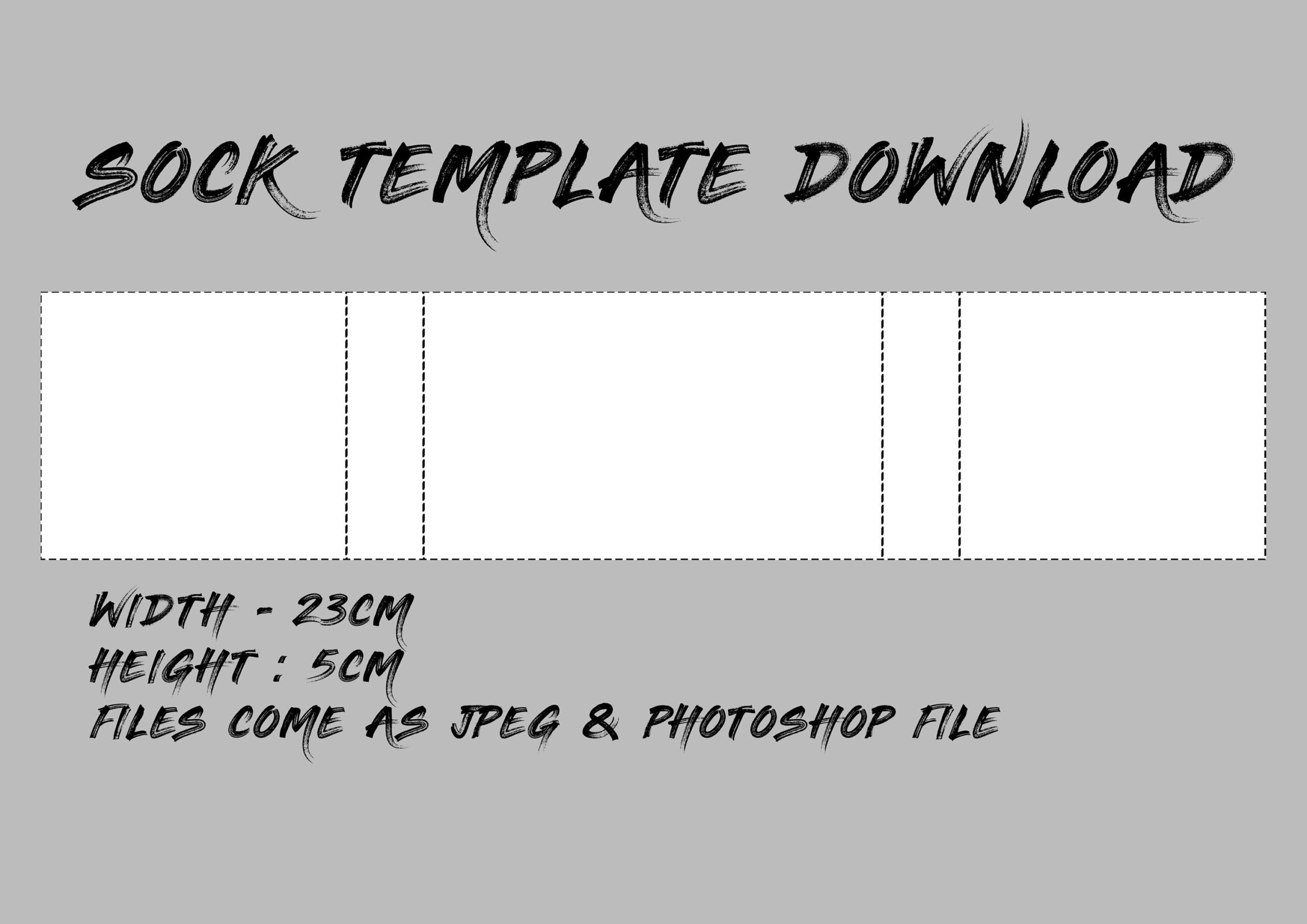 Digital Download Custom Sock Template Jpg &amp;amp; Photoshop Files Design - Free Printable Sock Labels