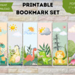 Dinosaur Bookmarks For Kids, 6 Unique Printable Designs, Jurassic Party  Favors, Reading Reward, Perfect For Reading Incentives, High Quality   Etsy   Free Printable Dinosaur Bookmarks