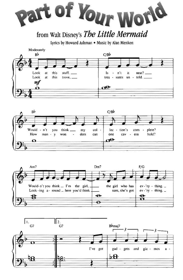 Disney Piano Sheet Music | Easy And Fun Songs To Play - Free Printable Sheet Music For Piano Disney