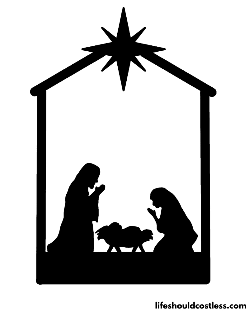 Diy Outdoor Nativity Scene (Free Printable Pdf Template) - Life - Free Large Printable Nativity Scene