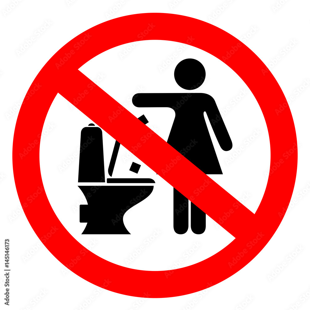 Do Not Flush Feminine Products Sign Stock-Vektorgrafik | Adobe Stock - Do Not Flush Signs