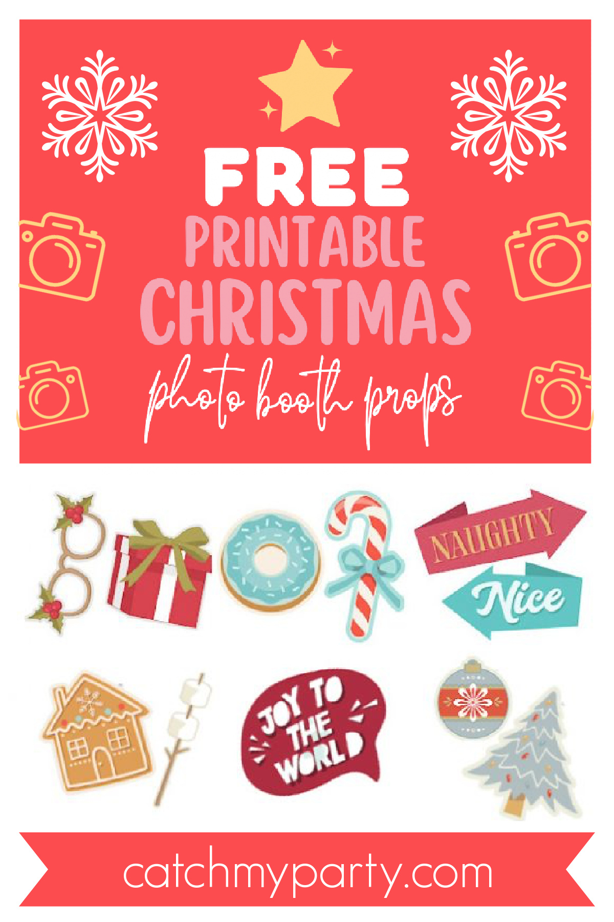 Download All Our 65 Fun Free Printable Christmas Photo Booth Props - Free Photo Booth Props Printable Christmas