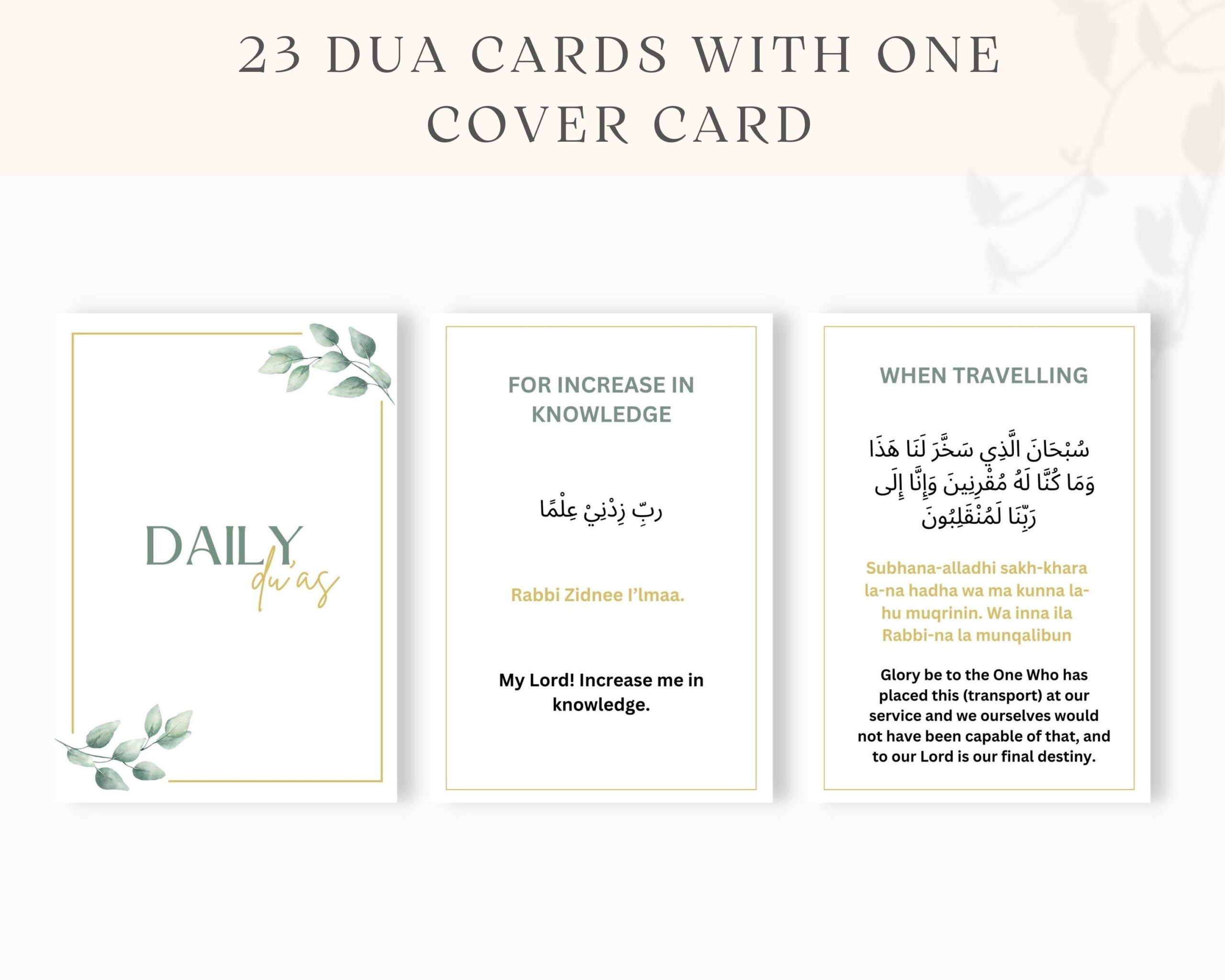 Dua Cards Printable, Daily Duas, Islamic Duas, Dua Book, Prayer - Free Printable Dua Cards