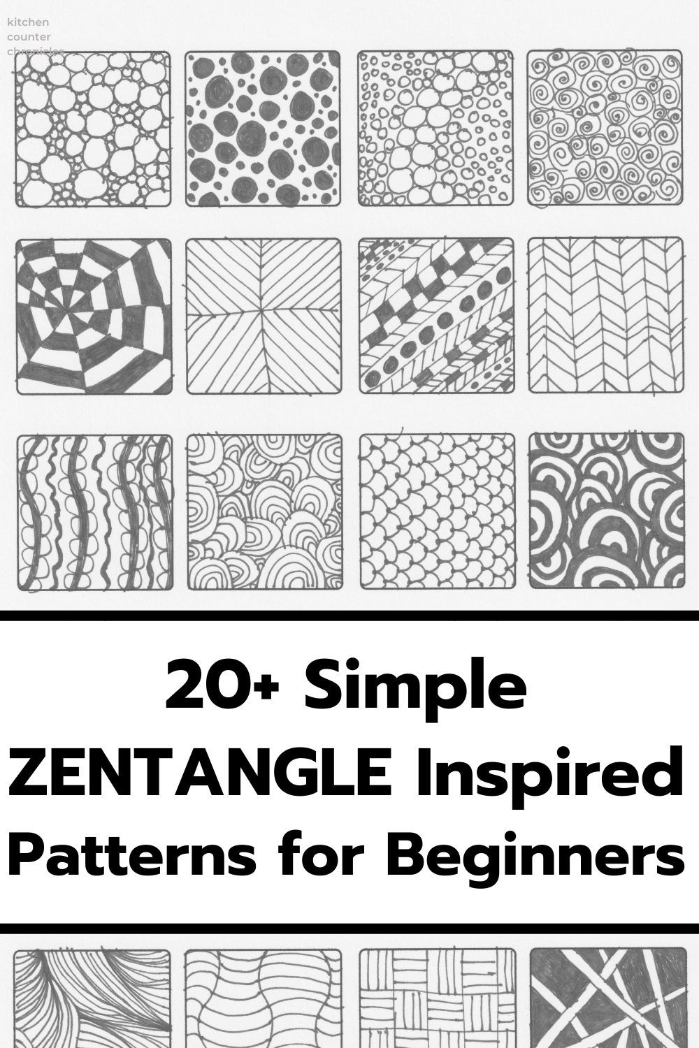 Easy Zentangle Patterns For Beginners And Kids | Easy Zentangle - Printable Zentangle Patterns