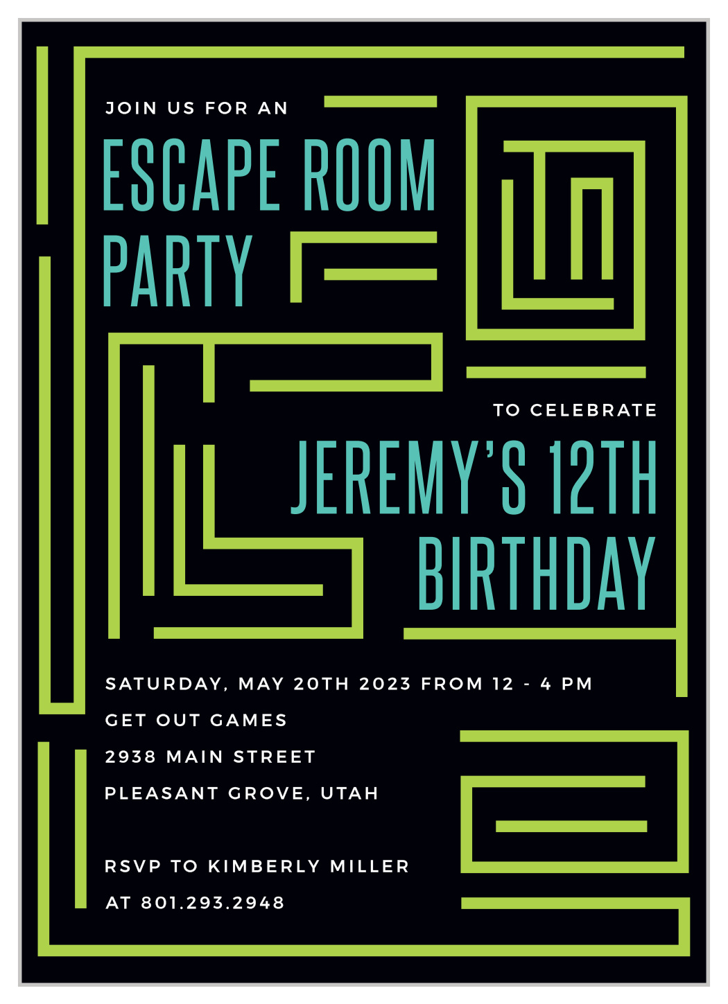 Escape Room Children&amp;#039;S Birthday Invitations - Free Printable Escape Room Invitations