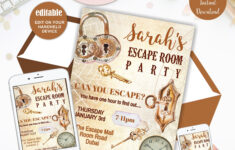 Free Printable Escape Room Invitations