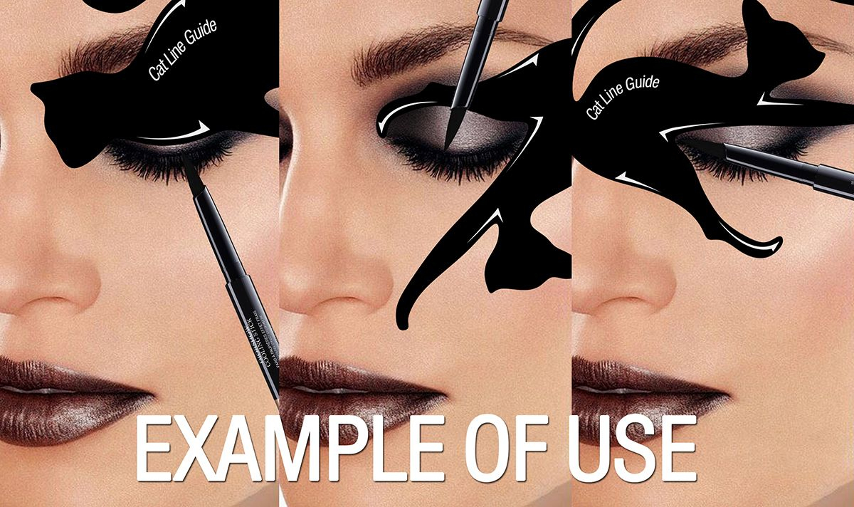 Eyeliner Tool Guide Cat Eyeliner Stencil Kit For Eyebrows 3D Model - Free Printable Eyeliner Stencils