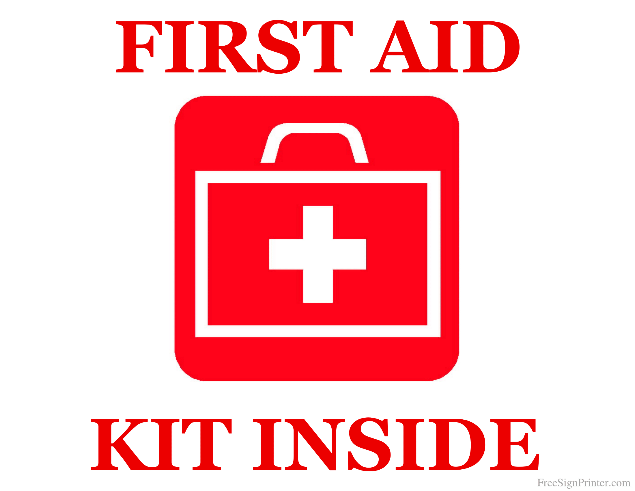 First Aid Signs | Poster Template - Free Printable First Aid Kit Signs