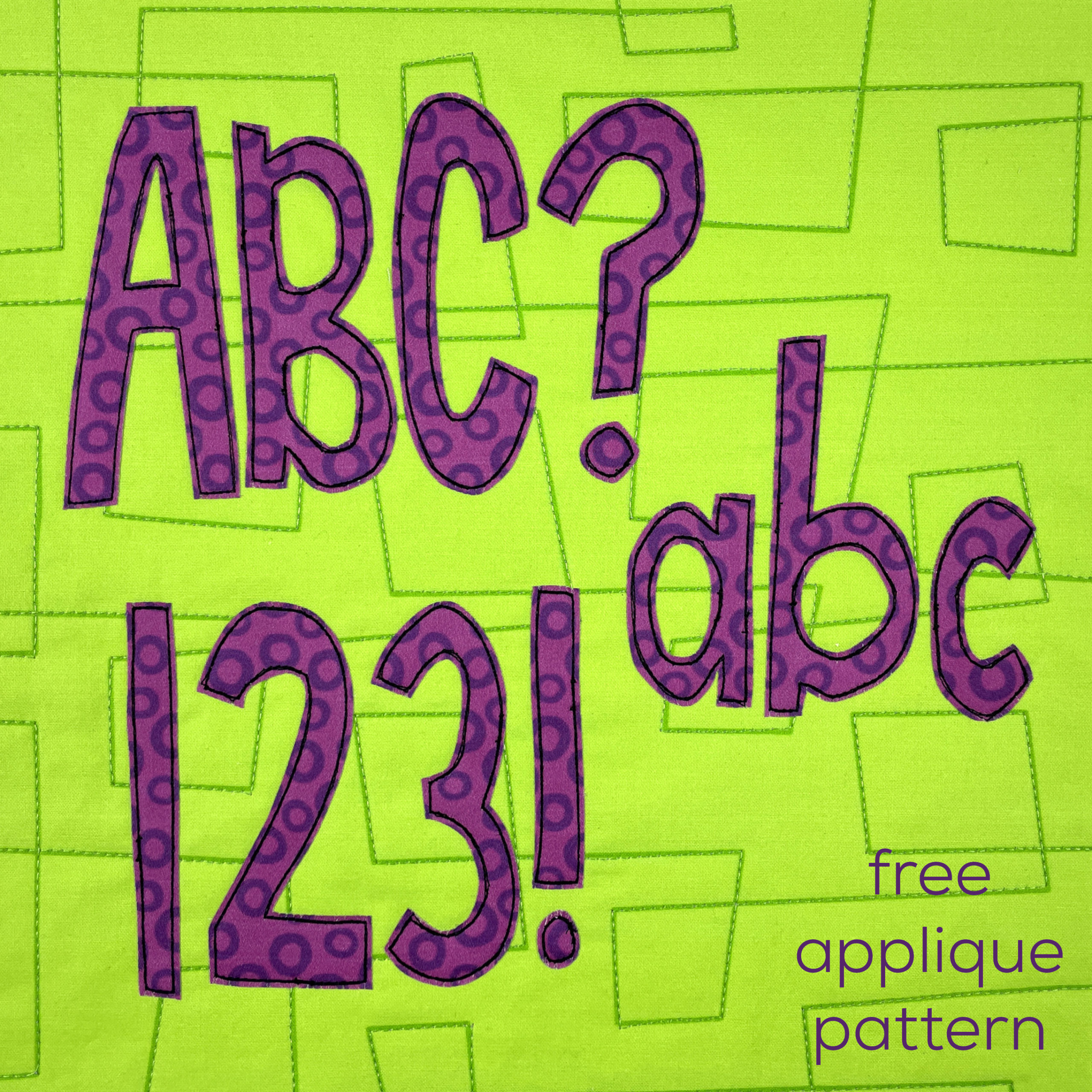 Free Applique Alphabet Pattern - Shiny Happy World - Free Printable Fonts For Applique