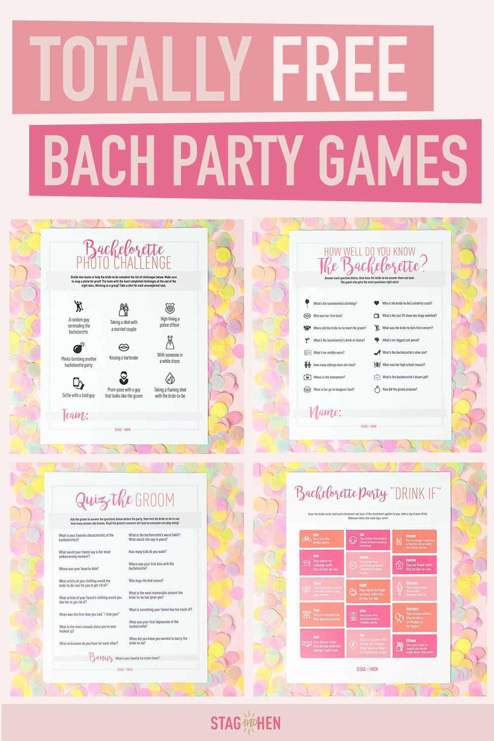 Free Bachelorette Party Game Printables | Free Bachelorette Party - Free Printable Bachelorette Party Games Ideas