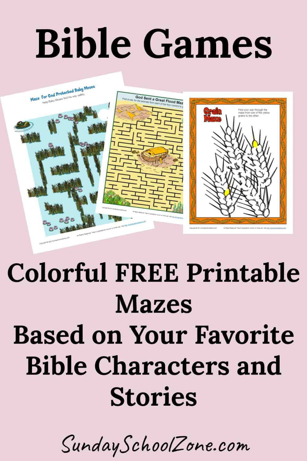 Free Bible Mazes For Children On Sunday School Zone - Free Printable Bible Mazes