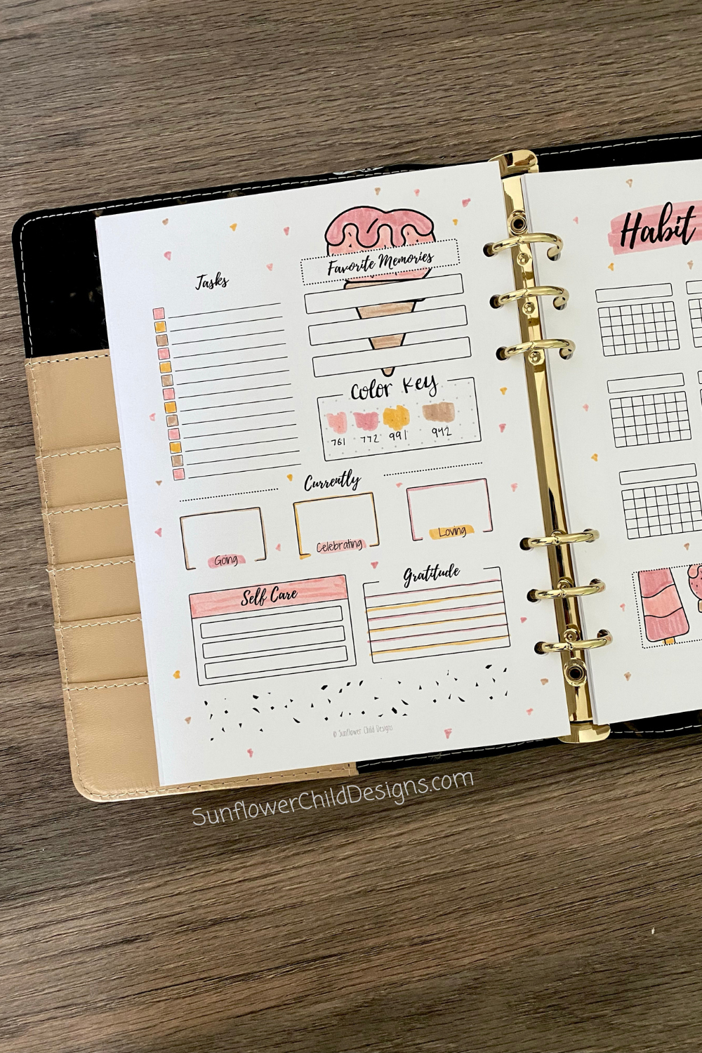 Free Bullet Journal Printables 25+ Pages With Doodles — Sunflower - Free Printable A5 Journal Pages