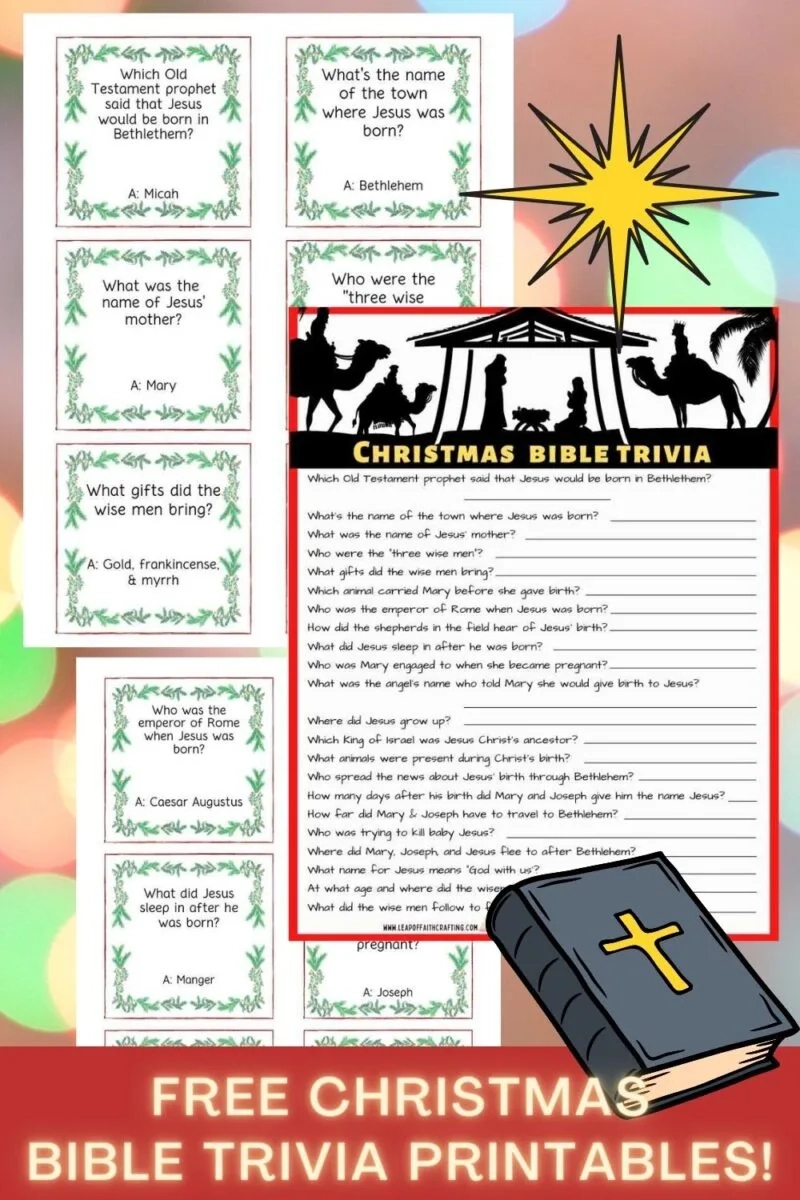 Free Christmas Bible Trivia Printables (2 Versions!) - Leap Of - Free Printable Bible Christmas Trivia Games