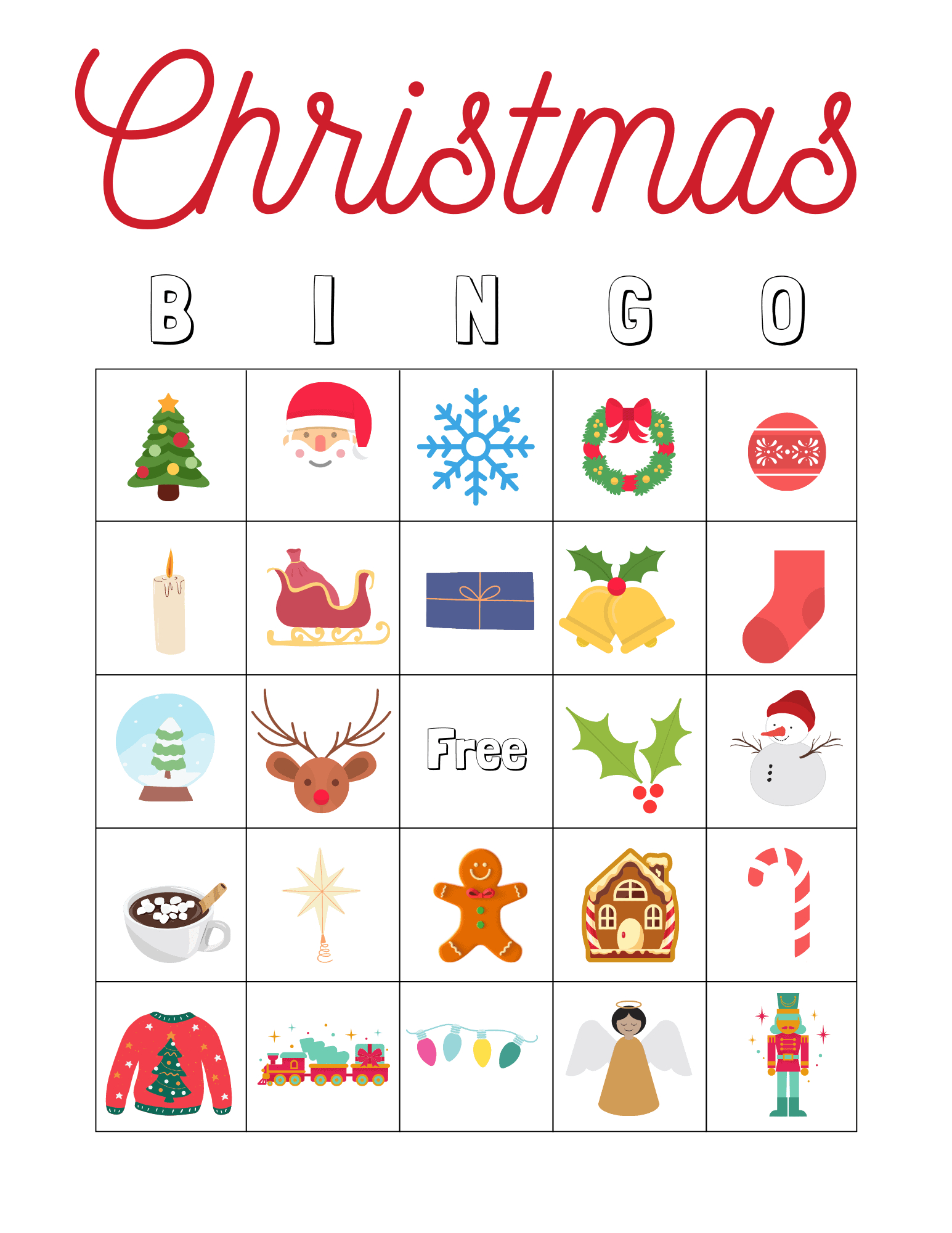 Free Christmas Bingo For Kids - Arinsolangeathome - Free Printable Christmas Bingo Templates