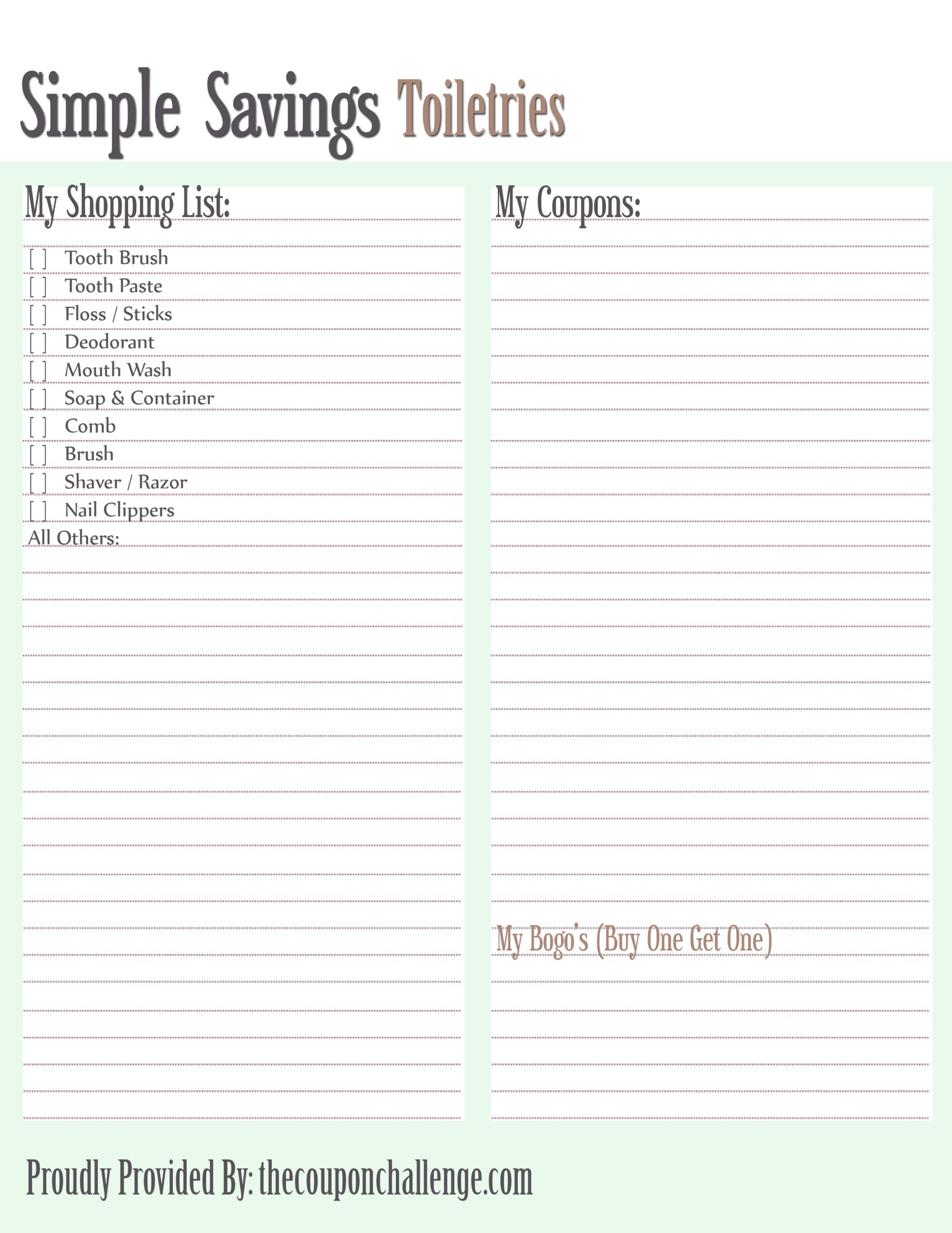 Free Coupon Workbook I Simple Saving - Free Easy Printable Grocery Coupons