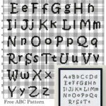 Free Cross Stitch Alphabet Pattern ''Abc''   Font Embroidery   Free Printable Alphabet Cross Stitch Patterns