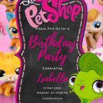 Free Editable The Littlest Pet Shop Birthday Invitation | Download   Free Printable Littlest Pet Shop Birthday Party Invitations