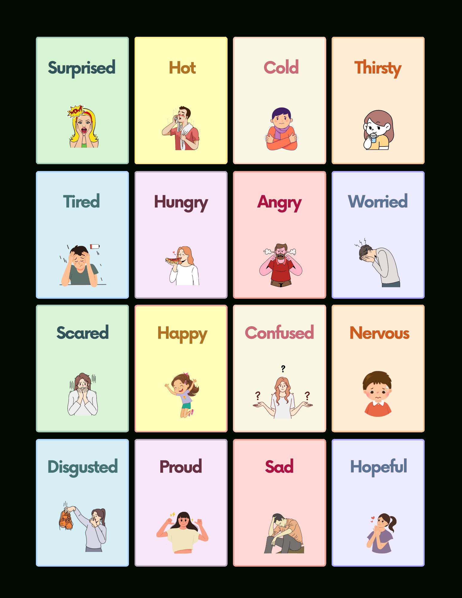 Free Emotions Flashcards For Autism And Speech Therapy | Autistichub - Free Printable Mood Cards