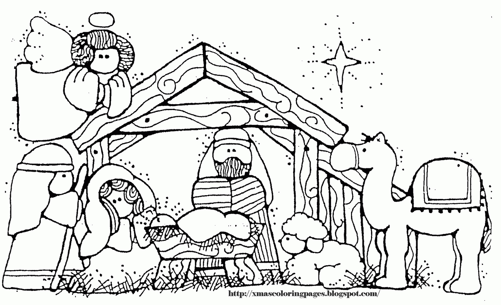 Free Free Nativity Coloring Pages Printable, Download Free Free - Free Large Printable Nativity Scene