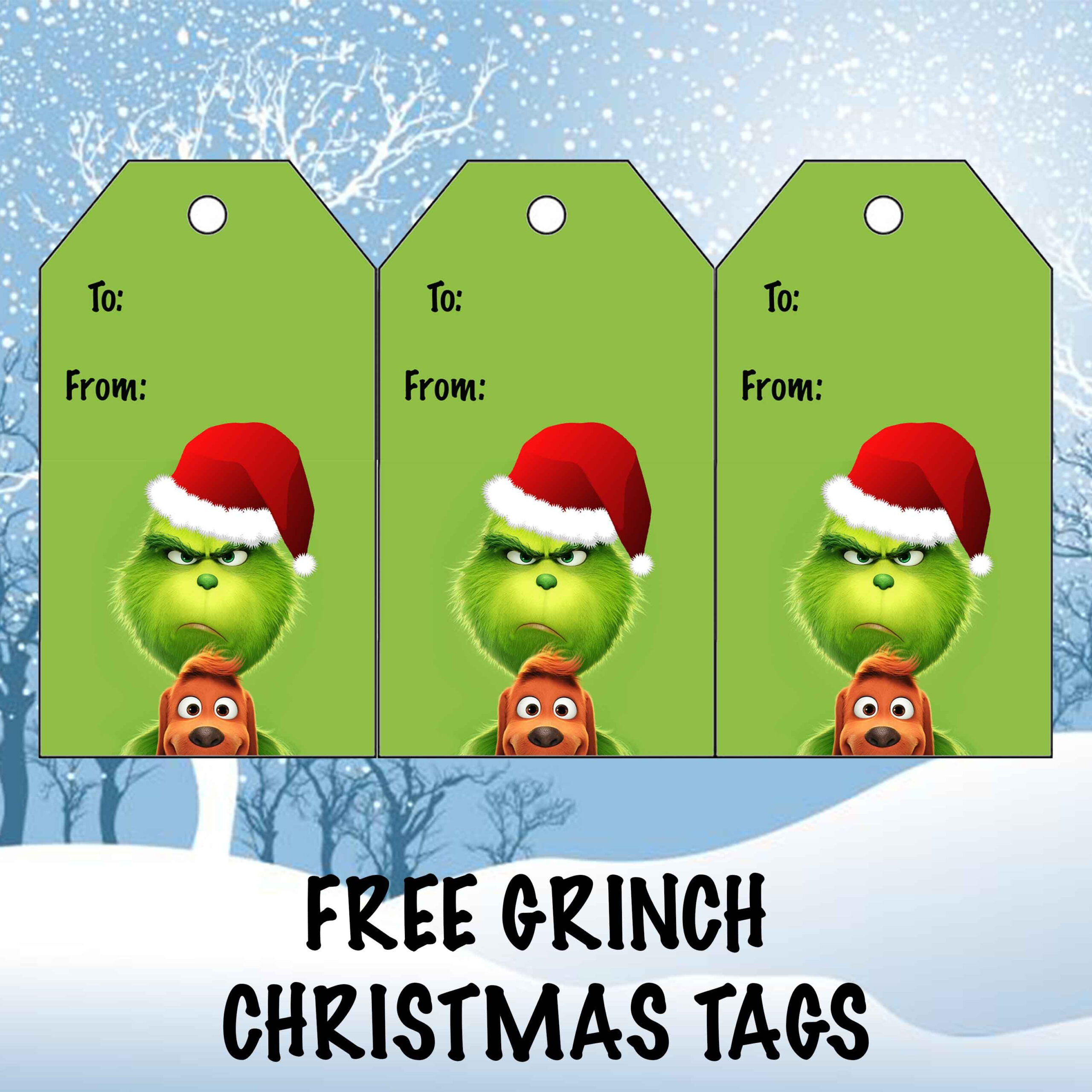 Free Grinch Christmas Gift Tags - Free Printable Grinch Gift Tags