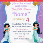 Free Jasmine Birthday Invitation Templates For Word | Jasmine   Free Printable Princess Jasmine Invitations