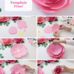 Free Large Paper Rose Template Printable | Free Paper Flower   Free Printable Large Paper Rose Template