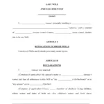 Free Last Will And Testament Template ⇒ Will Forms In Pdf And Doc   Free Forms For Wills