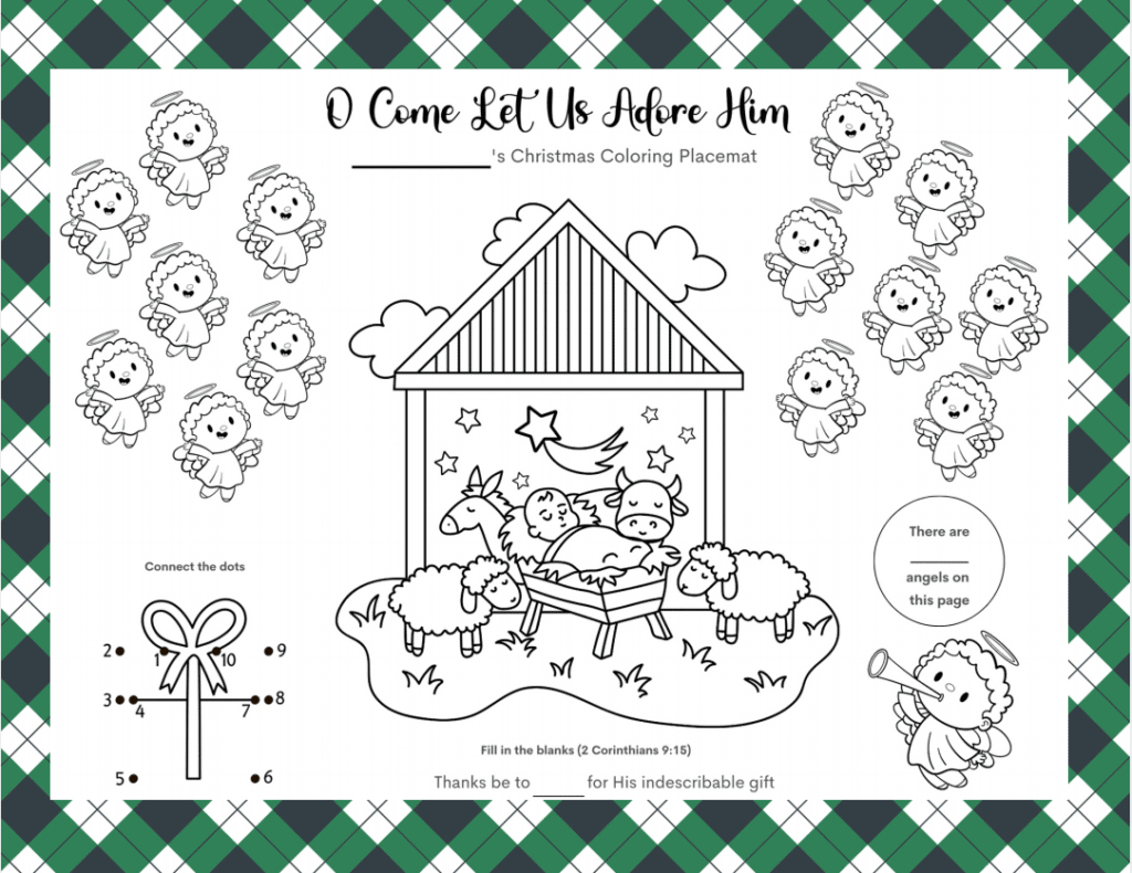 Free Paper Placemats Christmas Printable - Organized 31 - Printable Christmas Placemats For Adults