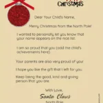 Free Personalized Printable Letter From Santa To Your Child   Free Printable And Editable Letters From Santa