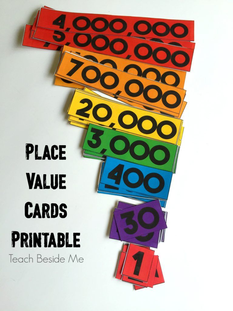 Free Place Value Cards | Place Value Cards, Math Classroom, Place - Free Place Value Arrow Cards Printable