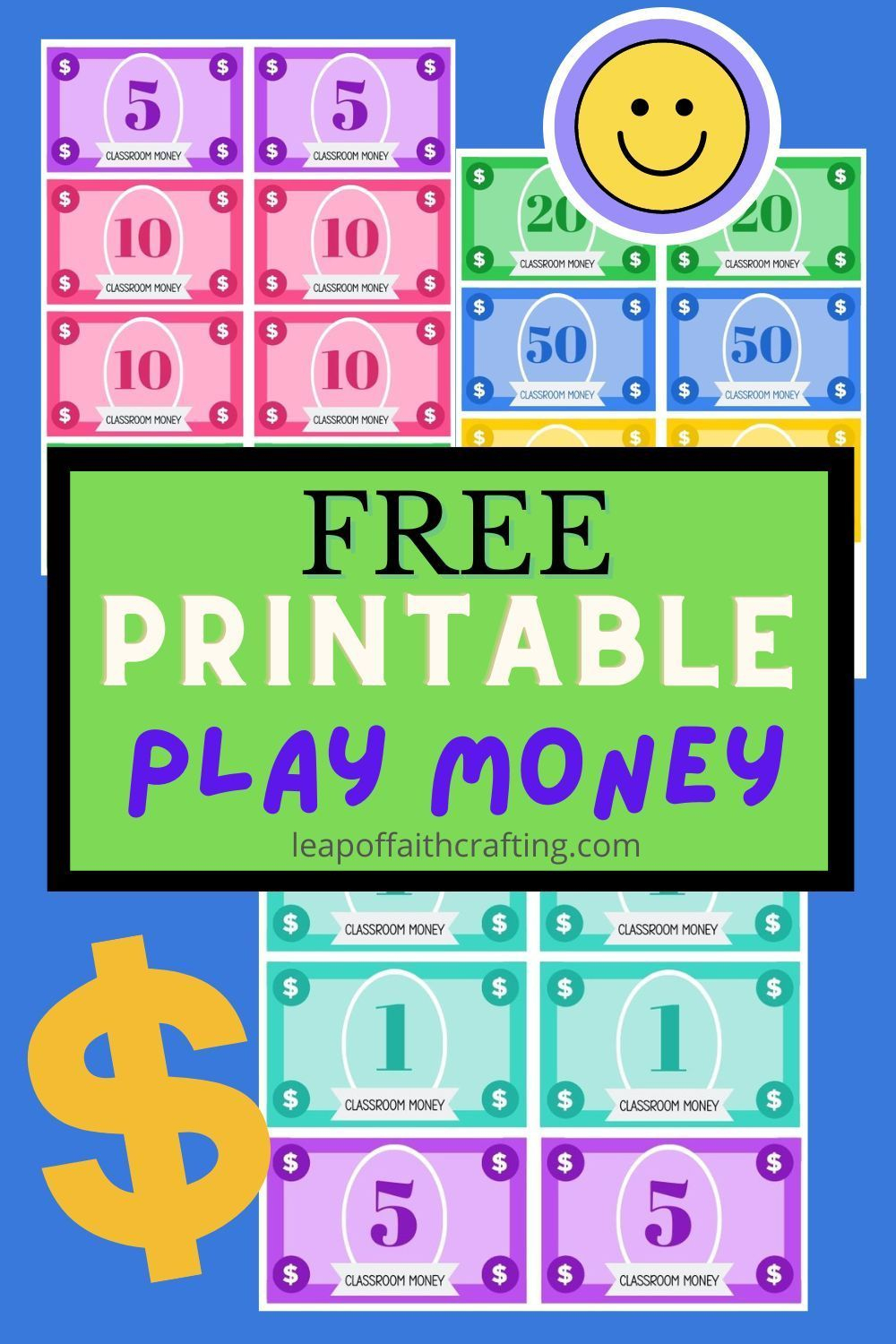 Free Play Money To Print! (For Classroom Or Home!) | Play Money - Free Printable Paper Money