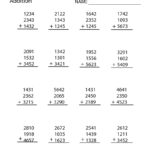 Free Printable Addition Worksheet For Fourth Grade   Free Printable Addition And Subtraction Worksheets For 4Th Grade
