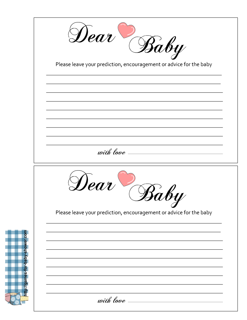 Free Printable Advice For The Baby Cards - Free Printable Advice Cards For Parents To Be
