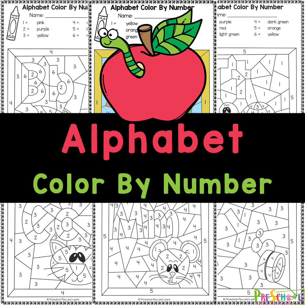 Free Printable Alphabet Colornumber Worksheets - Free Printable Alphabet And Numbers
