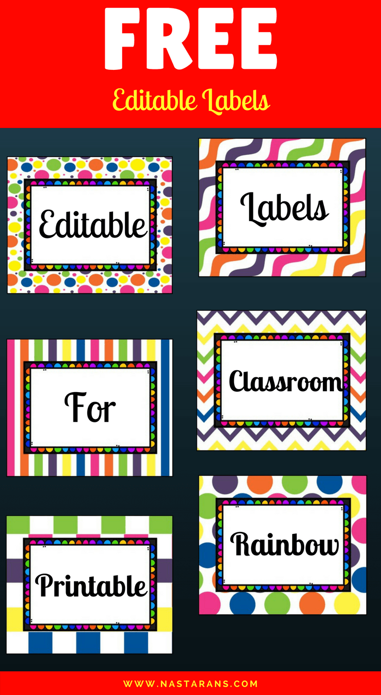 Free Printable And Editable Labels For Classroom Organization - Free Editable Printable Labels For Teachers