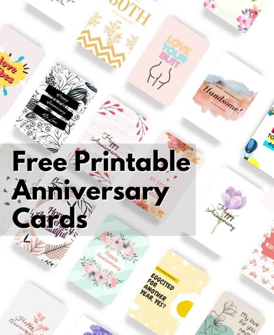 Free Printable Anniversary Card: 88+ Cute And Funny Cards Collection - Free Printable 10 Year Anniversary Cards