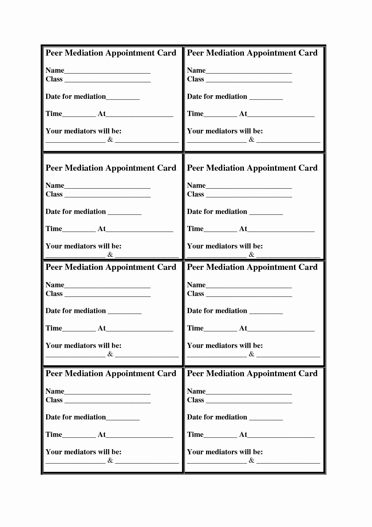 Free Printable Appointment Reminder Cards Lovely Medical - Free Printable Reminder Templates