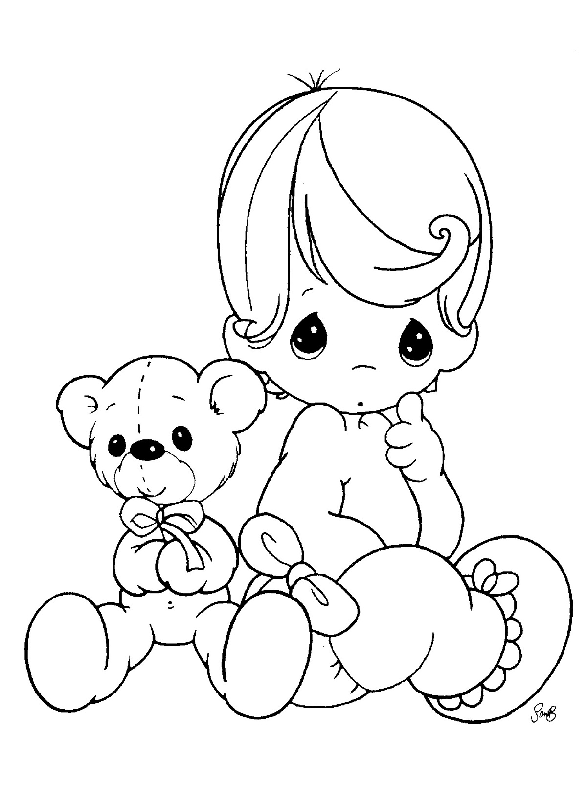 Free Printable Baby Coloring Pages For Kids - Free Printable Baby Pictures