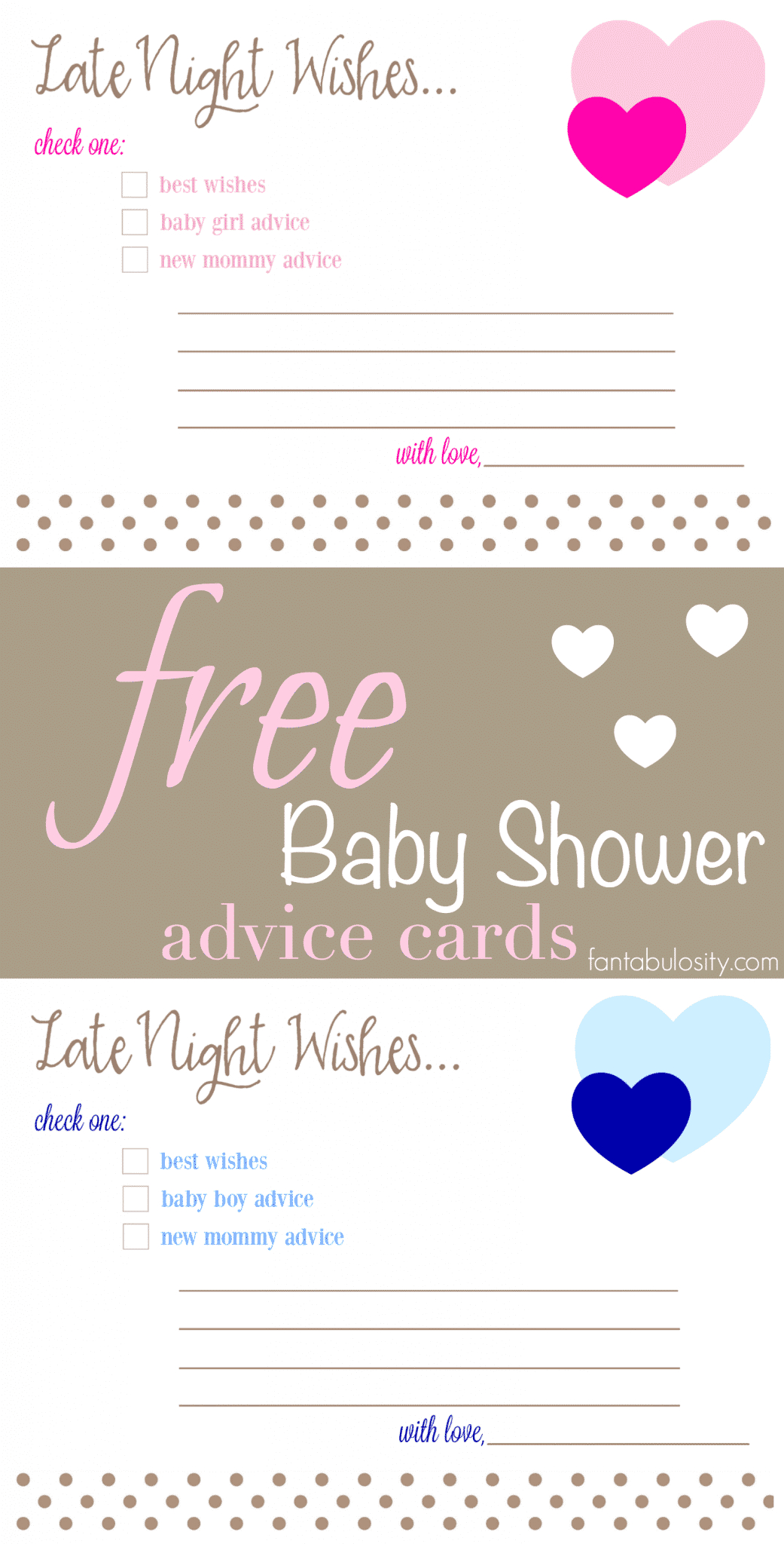 Free Printable Baby Shower Advice &amp;amp; Best Wishes Cards - Fantabulosity - Free Printable Advice Cards For Parents To Be